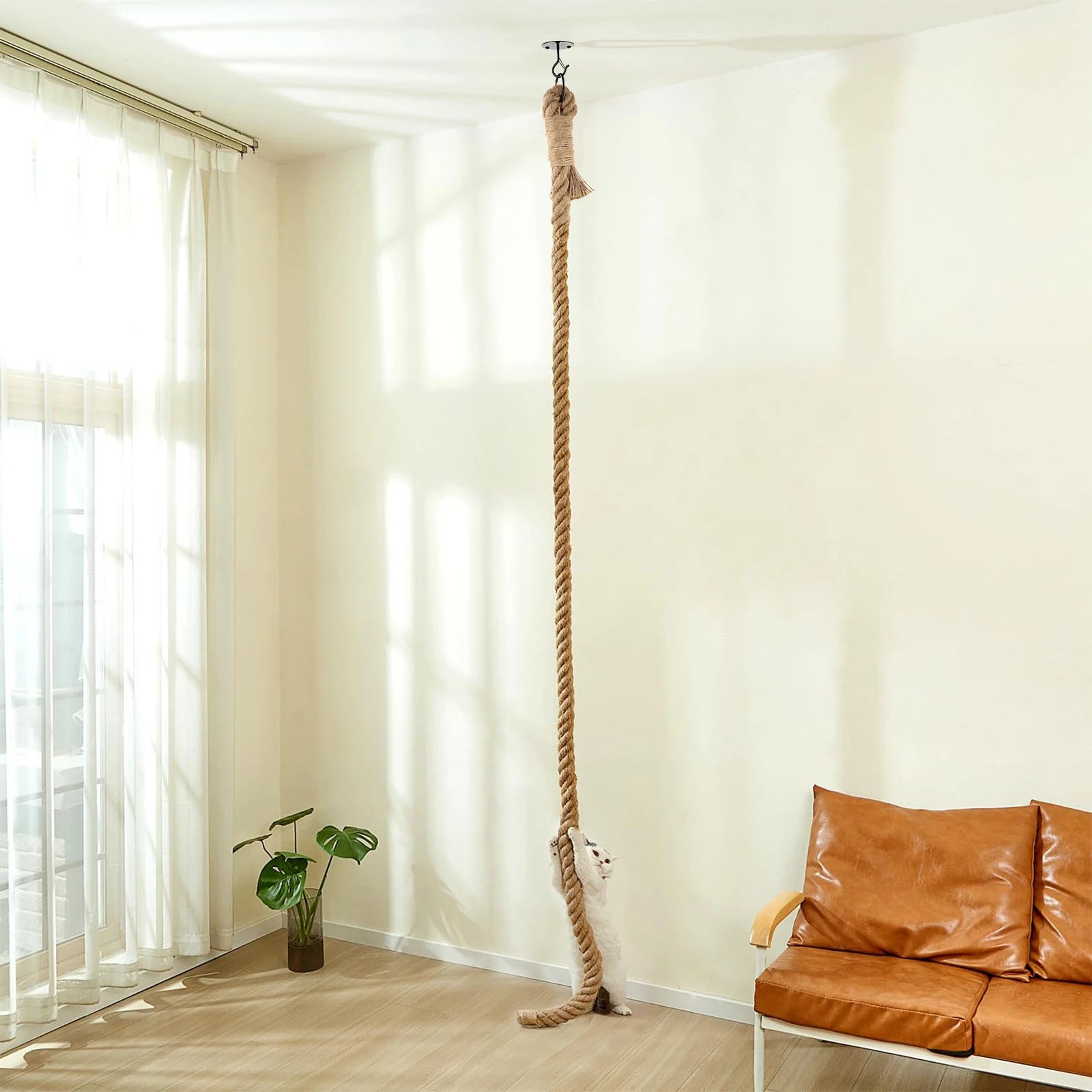 Cat Sisal Climbing Rope For Play Climbing Scratching Post Interactive Toys Jungle Gym Exercise for Indoor Cats