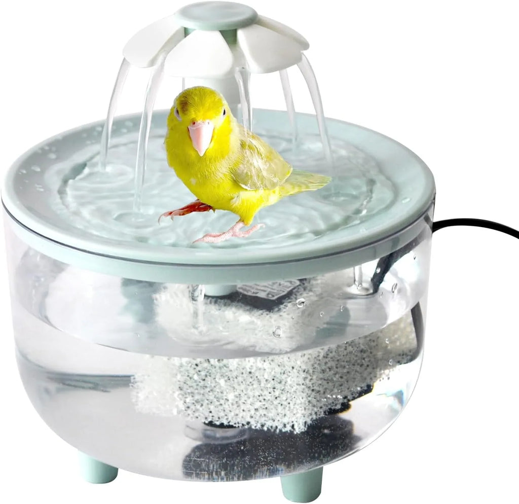 Indoor Bird Bath Fountain Automatic Shower Tub with Filter Pump Easy Clean for Small Medium Birds