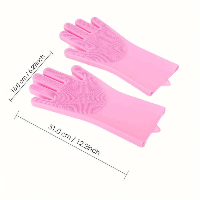 Pet Bathing Glove - Silicone Scrubber Mitt for Dogs & Cats, Massage & Deshedding, Waterproof, Bite-Resistant