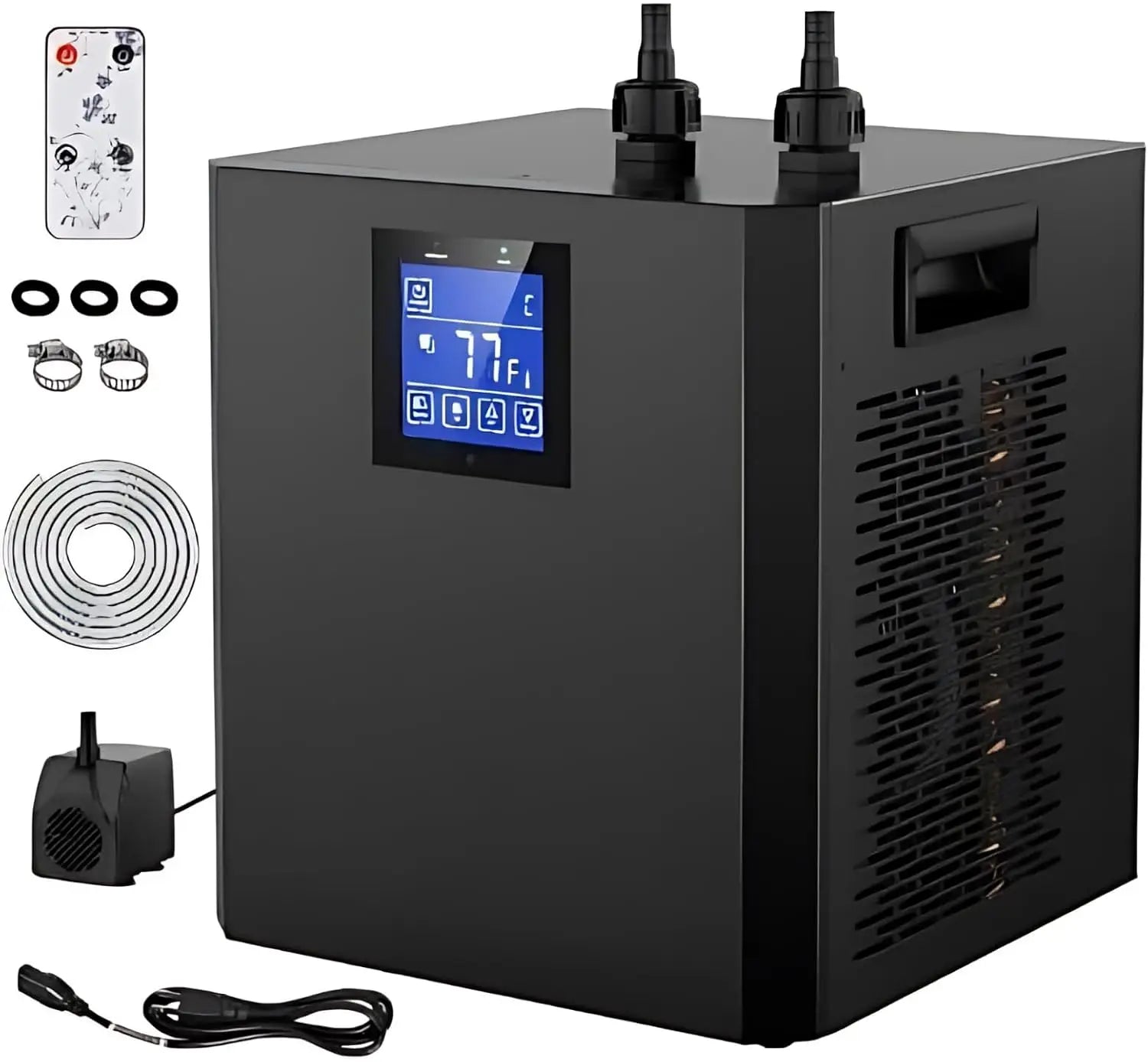 Aquarium Chiller for Fish Tank 79Gal Hydroponic Water Chiller 1/3HP Cooler with Remote Control Pump