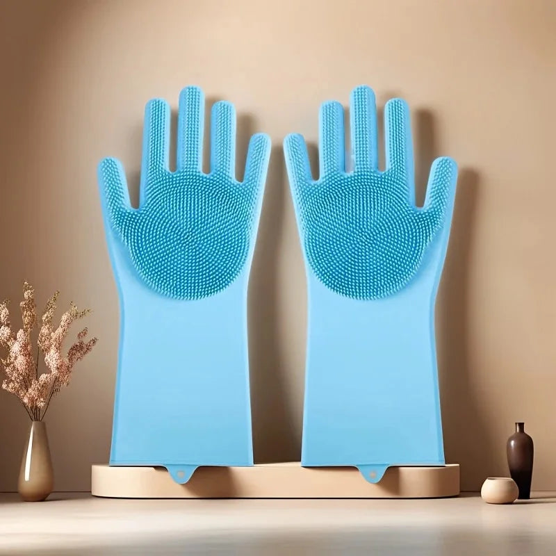 Pet Bathing Glove - Silicone Scrubber Mitt for Dogs & Cats, Massage & Deshedding, Waterproof, Bite-Resistant