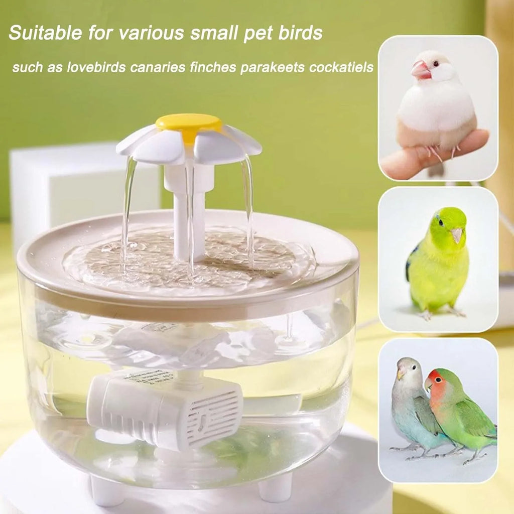 Indoor Bird Bath Fountain Automatic Shower Tub with Filter Pump Easy Clean for Small Medium Birds