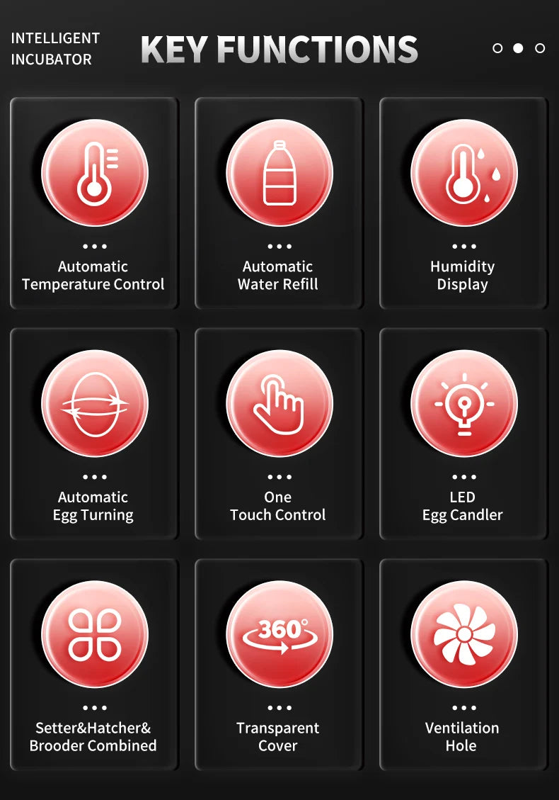 12 Automatic Egg Incubators for Hatching Eggs With Smart Temperature Control, Auto Turner, LED Candling