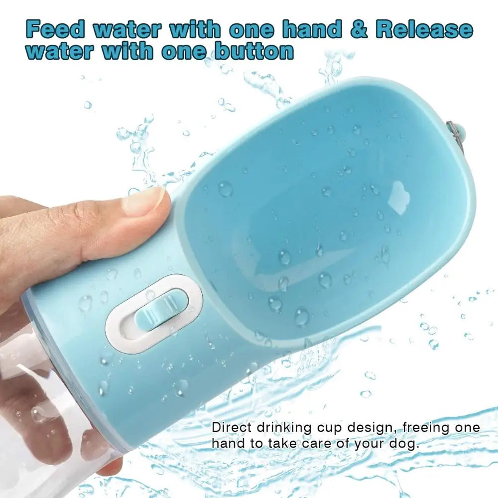 Dog Cat Water Feeder Bottle Portable Outdoor Walking