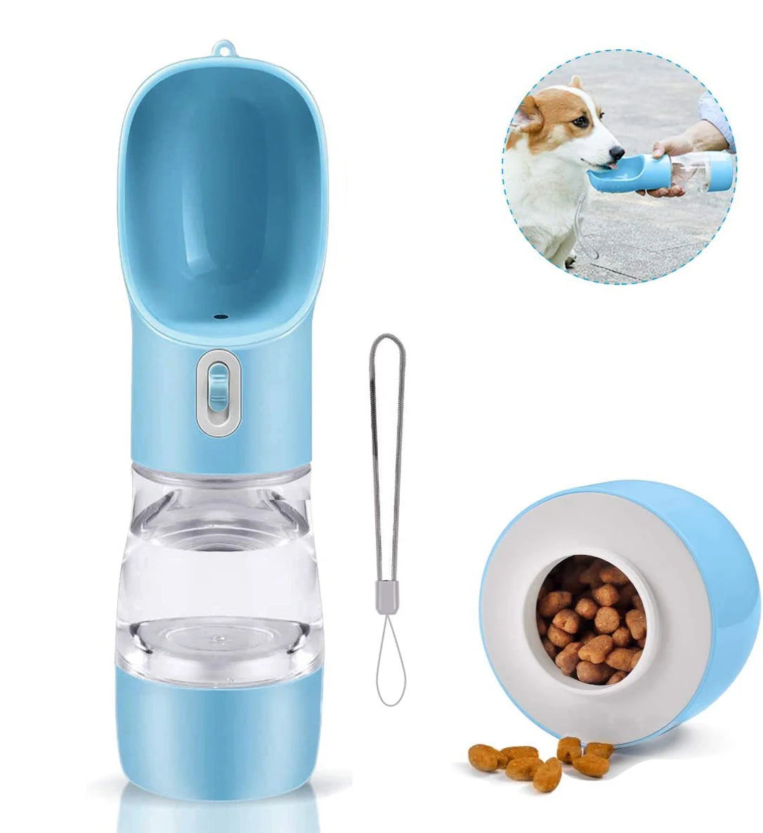 Dog Cat Water Feeder Bottle Portable Outdoor Walking