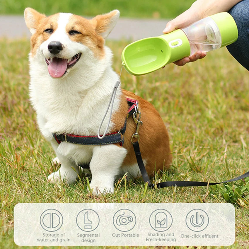 Dog Cat Water Feeder Bottle Portable Outdoor Walking