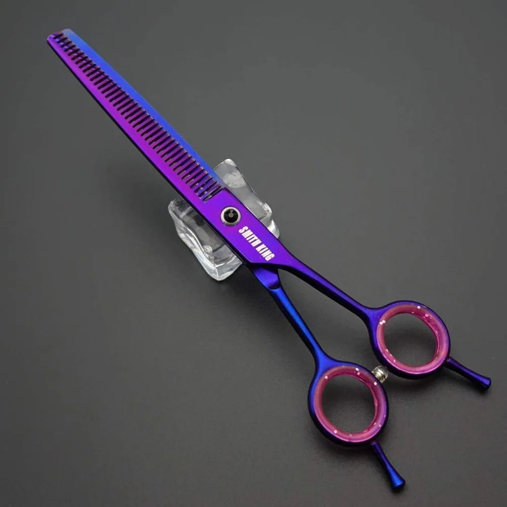 7" Professional Dog Grooming Scissors Set - 5pcs: Straight, Thinning, Curved, Chunkers & Comb, for Left & Right Hand