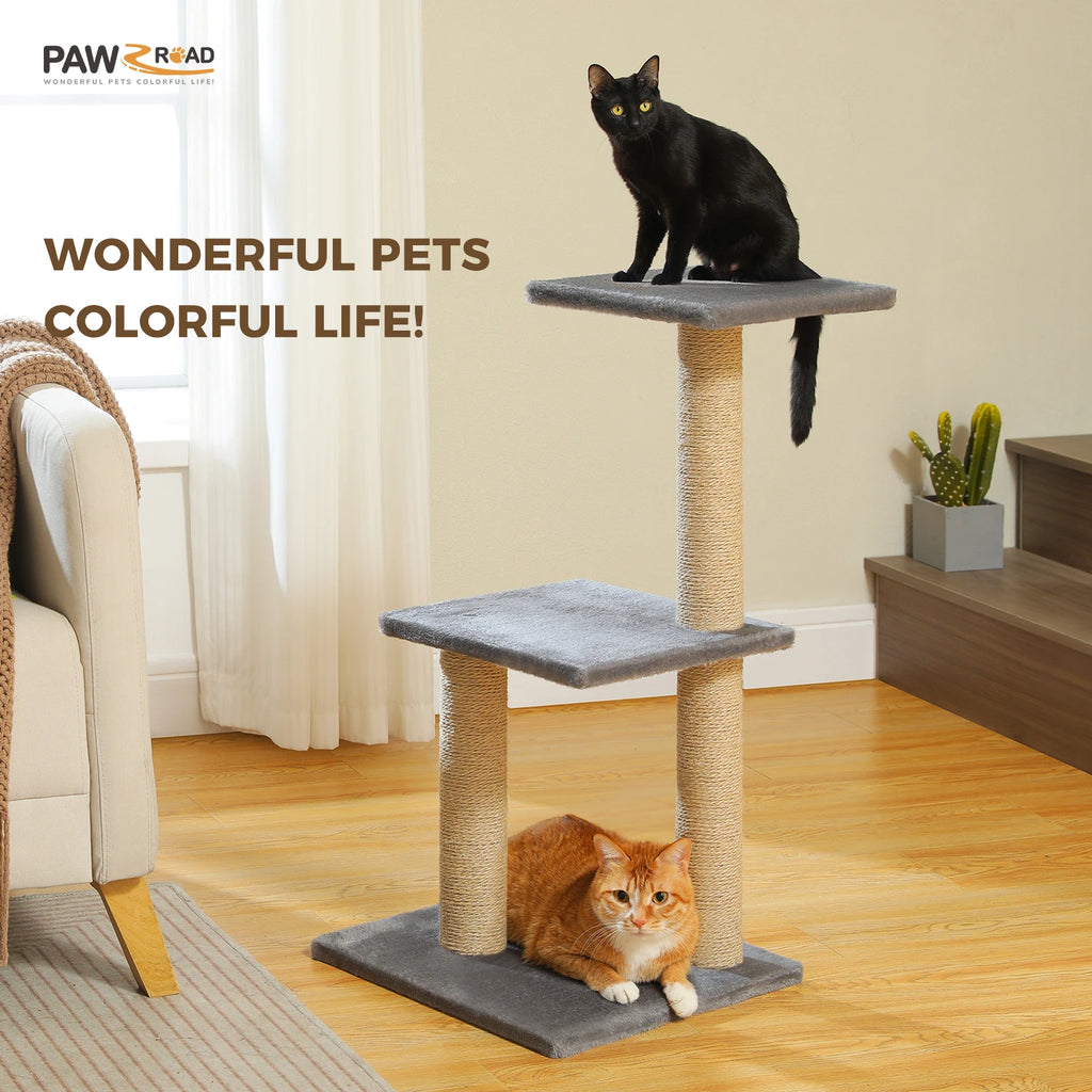 Cat tree Cat Tower for Indoor Cats 2 Styles Cat Activity Tree with Cat Scratching Posts Big Hammock and Removable Top Perch