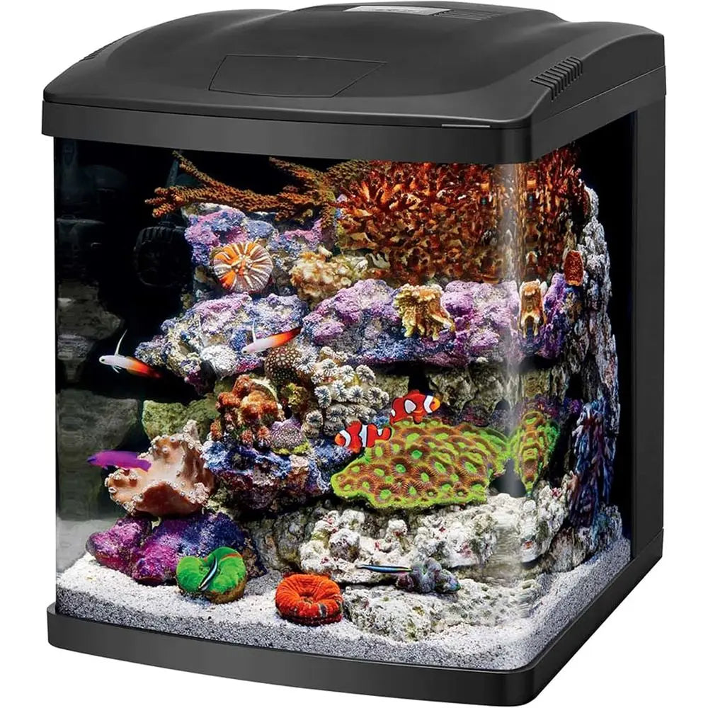 Aquarium Kit, Nano Tank, Customizable LED Lighting,  Saltwater and freshwater Environments, 16 Gallons