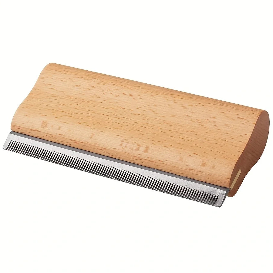 Wood Self-Cleaning Removal Shedding Hair Tool For Short And Long Hair