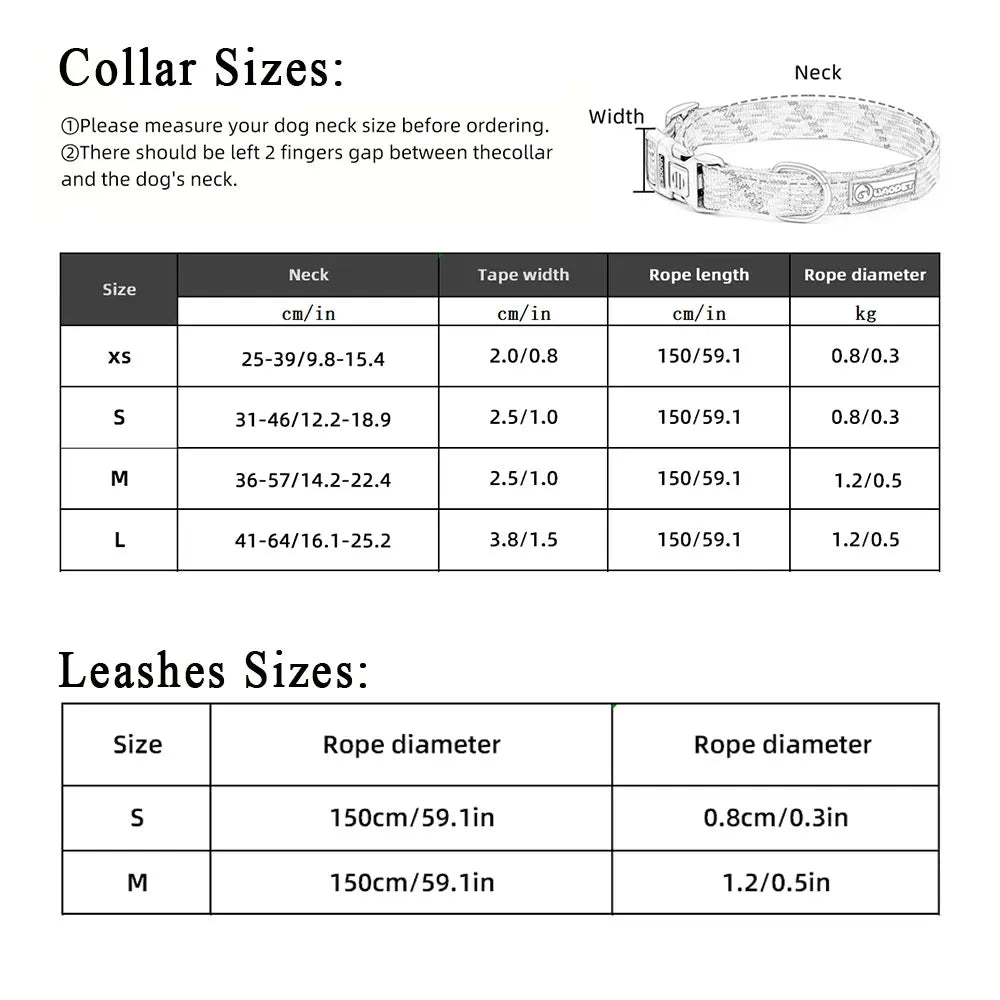 Leashes And Collar Set For Small Medium Large Dogs