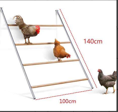Chicken Perch with Ladder Design, Weatherproof Roosting Bars Swing Durable