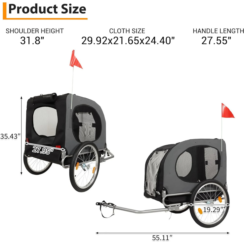 Steel Folding Universal Bike Trailer Water Resistant