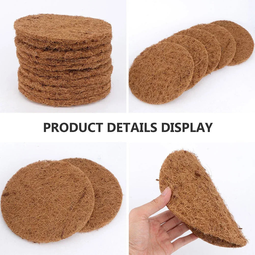 10pc Round Bird Cage Nesting Mat Breeding Pads Coconut Fiber Bird Cage Box Liners