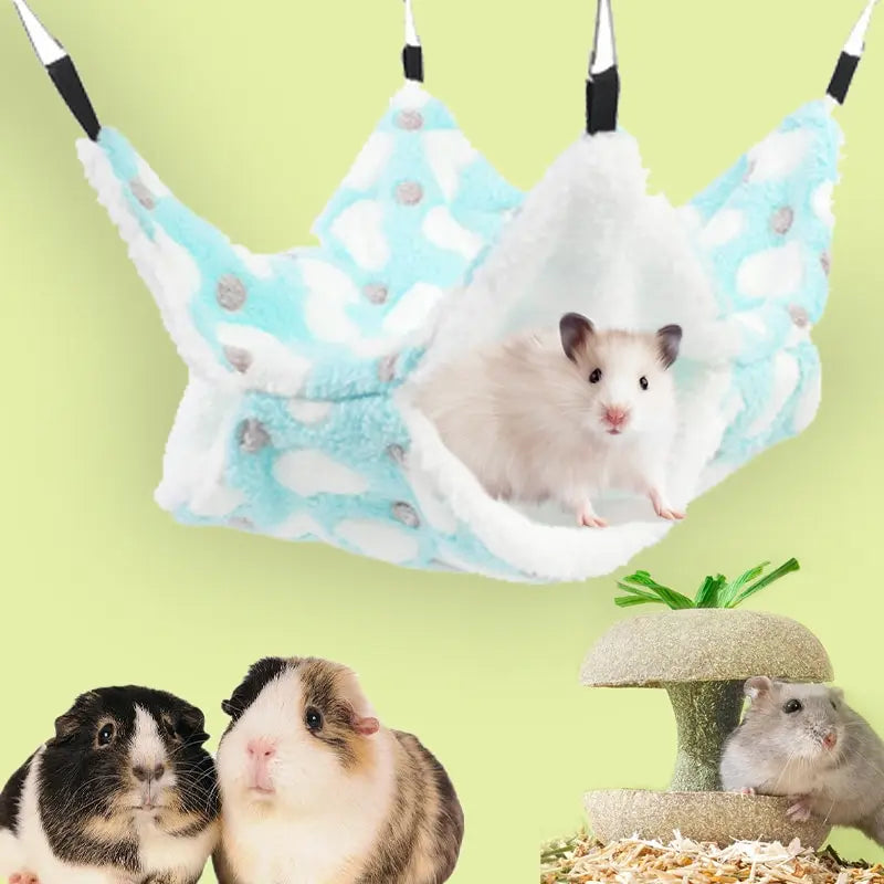 Hammock Small Pet Hanging Bed Double Warm Thickened Pet Cage Accessories