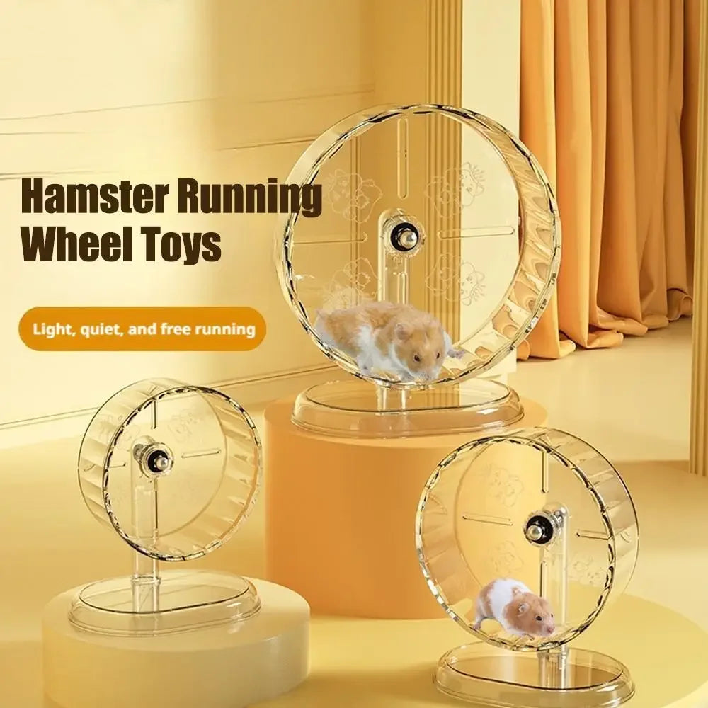 Hamster Transparent Running Wheel Toy, Quiet Running Exercise Toy Easy To Disassemble And Clean