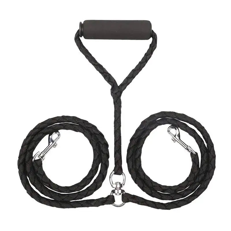 Pet Double Leash 2 Way Couplers Dog Leash Rope Elastic Extended