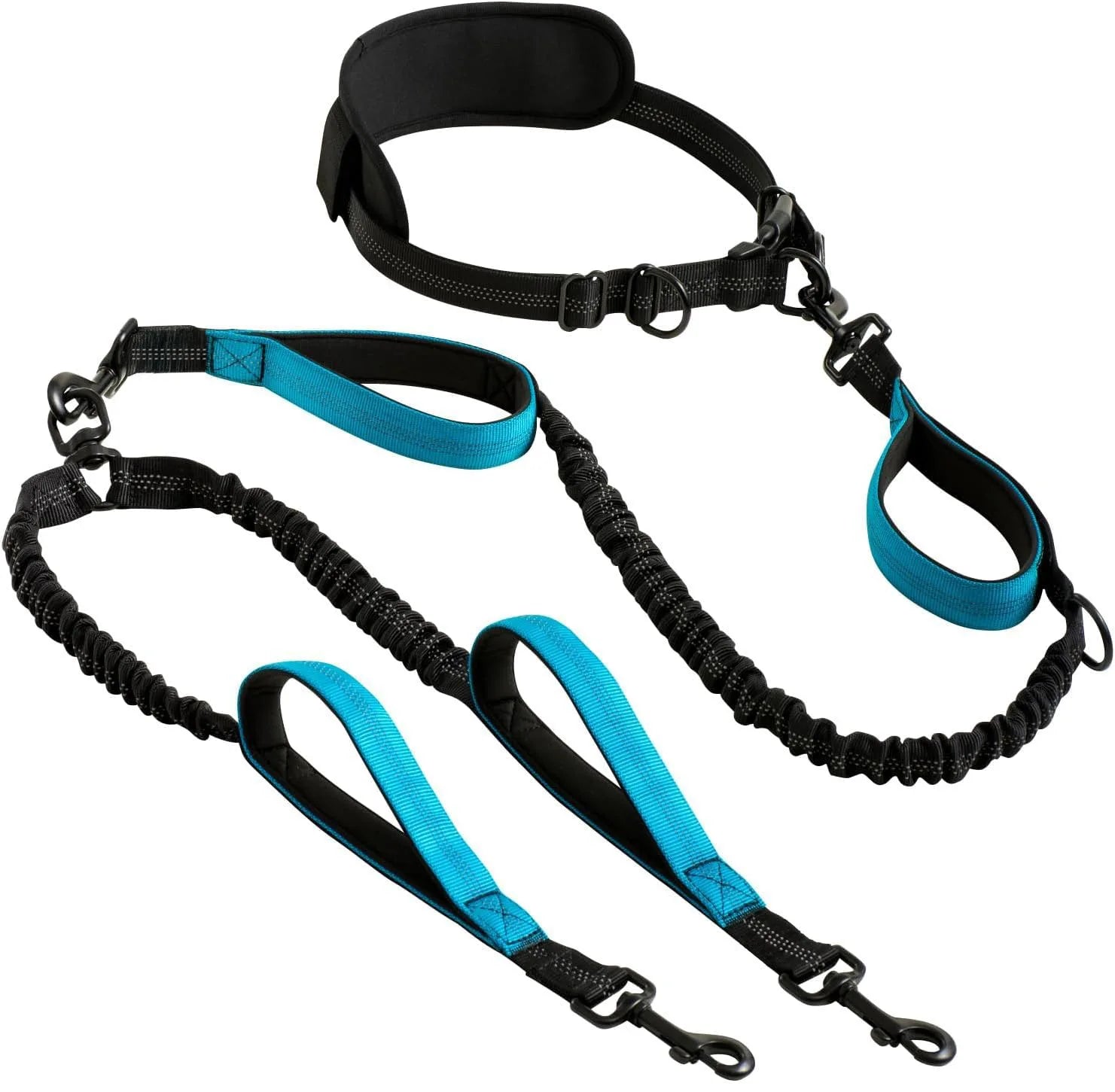 Explosion-Proof Short Elastic Buffer Pet Leash One-Hand Drag Two-Walking Rope