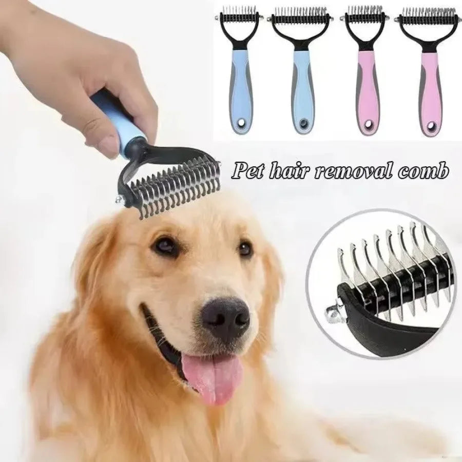 Professional Pet Deshedding Brush Dog Hair Remover Pet Fur Knot Cutter Puppy Cat Comb Brushes Dogs Grooming Shedding Supplies