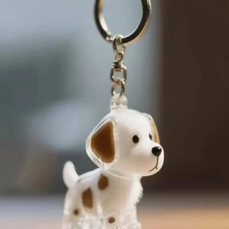Clear Pet Hair Memorial Capsule Dog Fur Keepsake Pendant Keychain