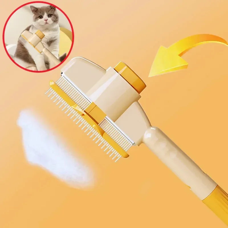 Pet Hair Remover One Button Brush Self-cleaning Massage Combs for Grooming