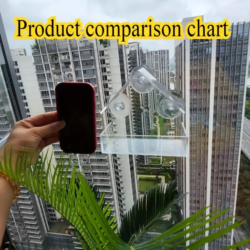 Transparent Bird Feeder Birds House for Outdoor Window with Strong Suction Cups for Wild Birds