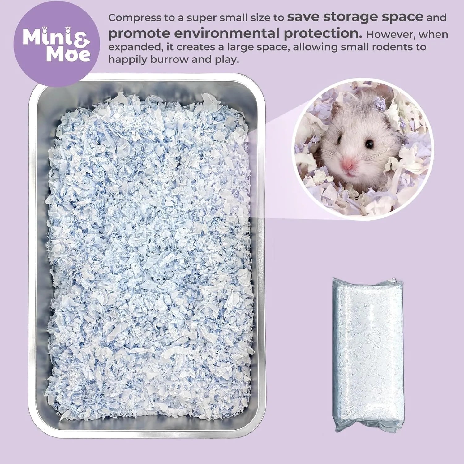 Paper Small Pet Bedding Hamster Rabbits Guinea Pigs Odor Control Dust-Free Moisture Absorbent Natural Shavings Bedding