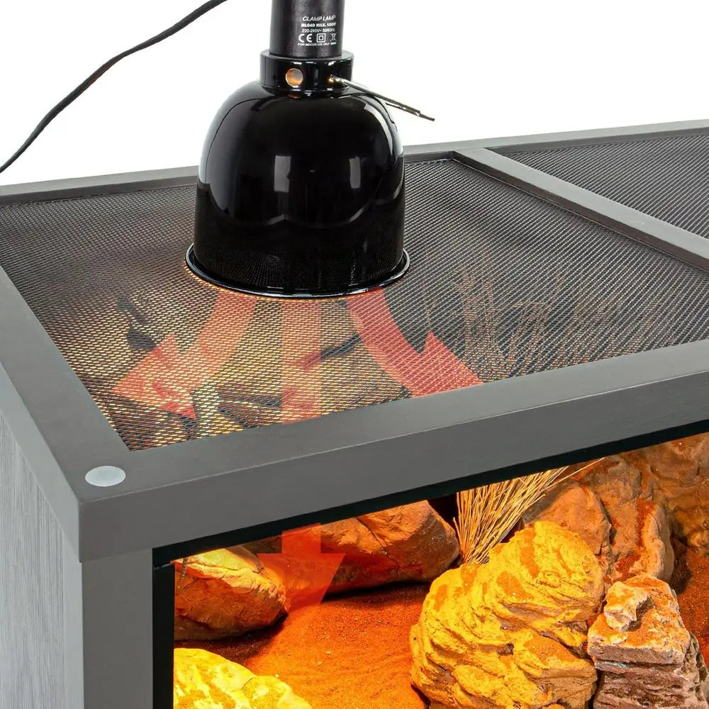 48x24x24 Insulated Wooden Reptile Enclosure, 120 Gallon, Sliding Door & Vent, Ideal for Bearded Dragons, Ball Pythons, and Gecko