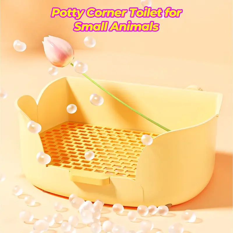 Litter Box, Potty Corner Toilet Trainer for Hamster Guinea Pig Ferret Bunny Small Animals