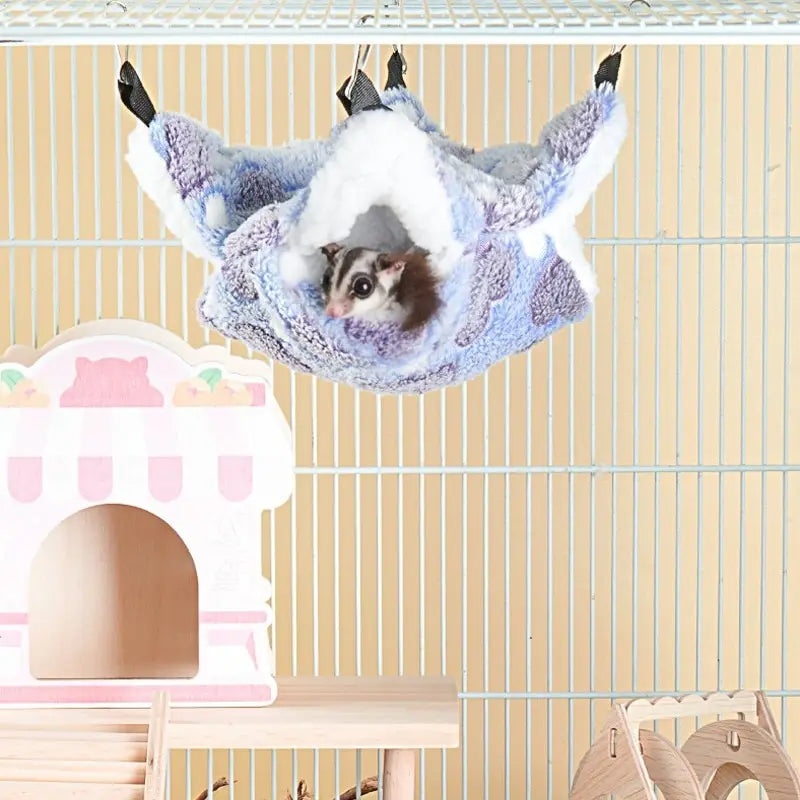 Hammock Small Pet Hanging Bed Double Warm Thickened Pet Cage Accessories
