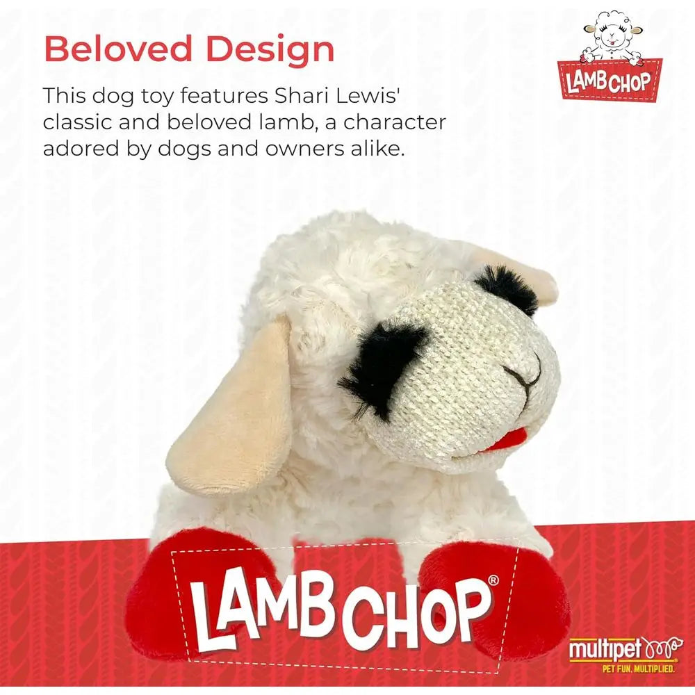 Lamb Chop Dog Plush Toy - Squeaky Toy for Small & Medium Dogs - Extra Soft Plush - Stuffed Animal