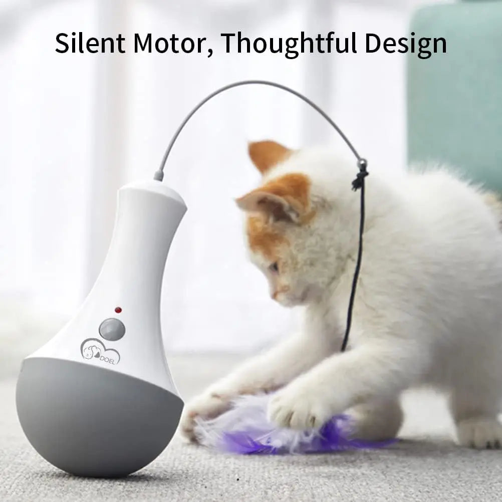 Cat Interactive Toys Feather Teaser Indoor Play Automatic Toy