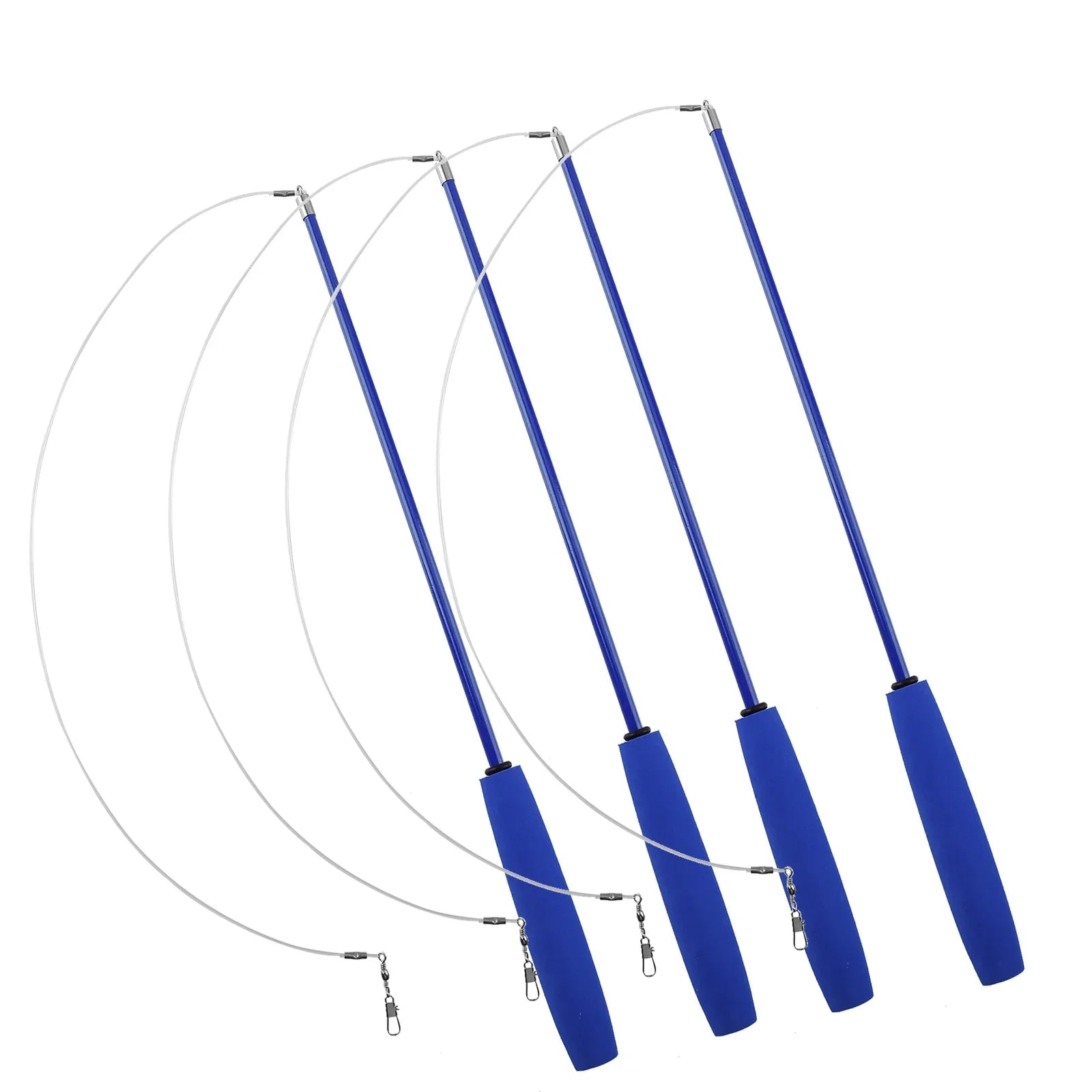 Cat Kitten Three-section Telescopic Fishing Pole Wand for Interactive Play Toys