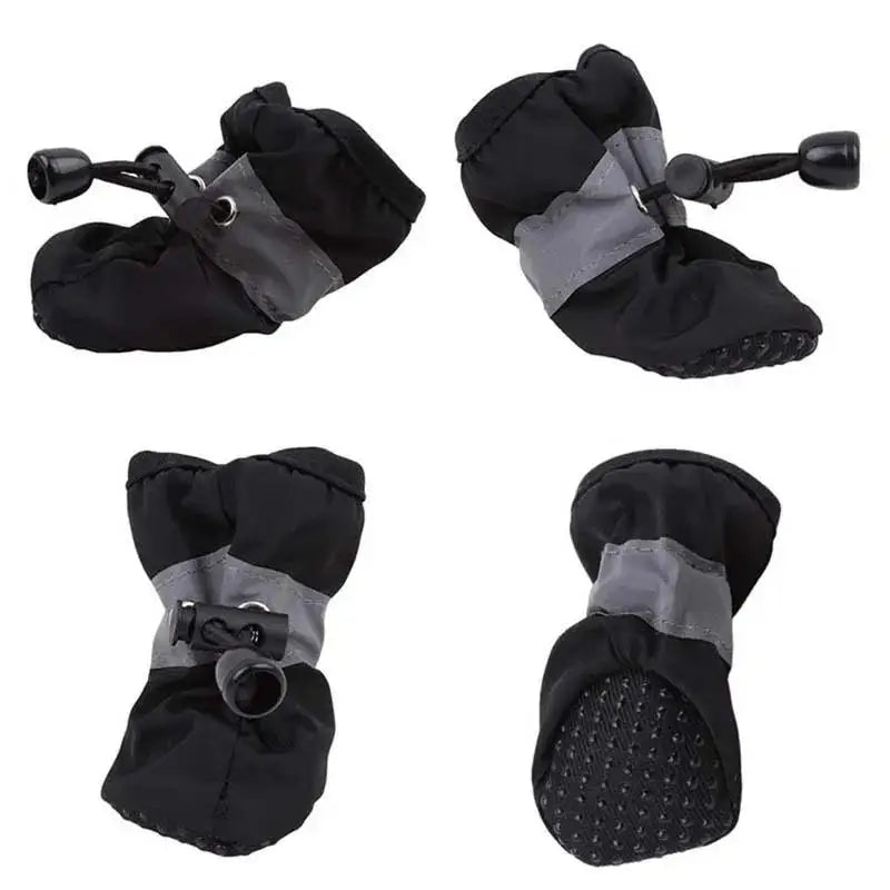 4 pcs Waterproof Boots Anti-Slip Rain Snow Thick Warm for Small Cats Dogs and Puppies