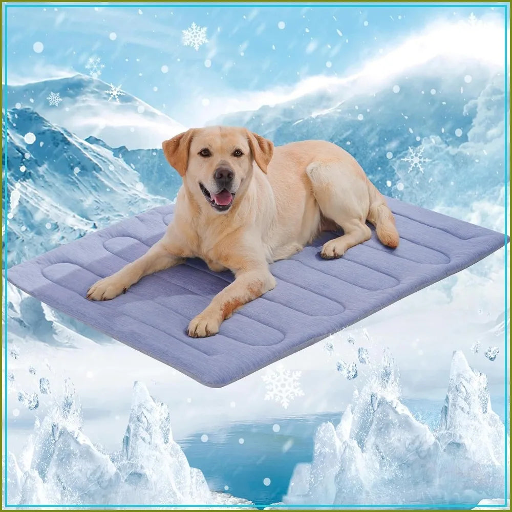 Self-Cooling Dog Bed for Large Dogs, Washable Cooling Mat for Indoor/Outdoor Use, 36"x24"