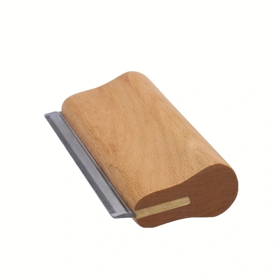 Wood Self-Cleaning Removal Shedding Hair Tool For Short And Long Hair