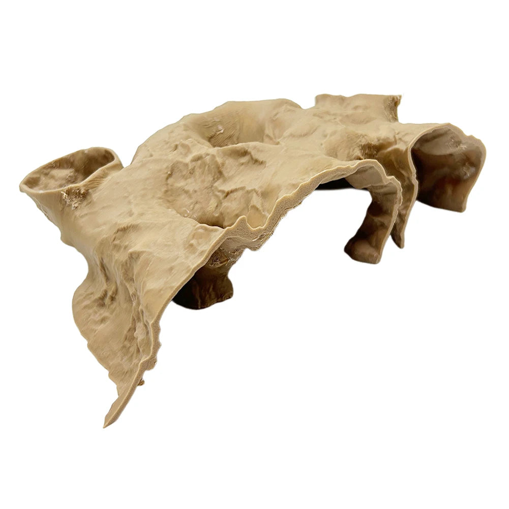 3D Printed Aquarium Underground Tunnel Cave Natural Curve Bowl Hide Shelter Fish Tank