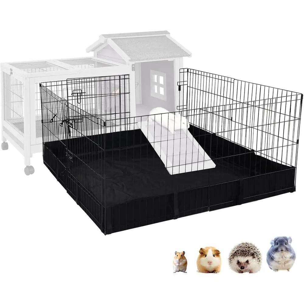 Pet Playpen, with Waterproof Liner, Pet Run Extension for Small Animals Portable