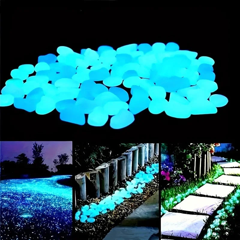 Glow In The Dark Pebbles, Resin Luminous Stones For Aquarium Decor