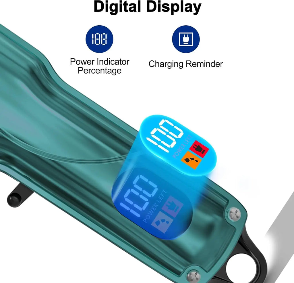 Cordless Dog Clippers for Heavy Hair - Low Noise, Waterproof, Easy to Clean Pet Grooming Kit