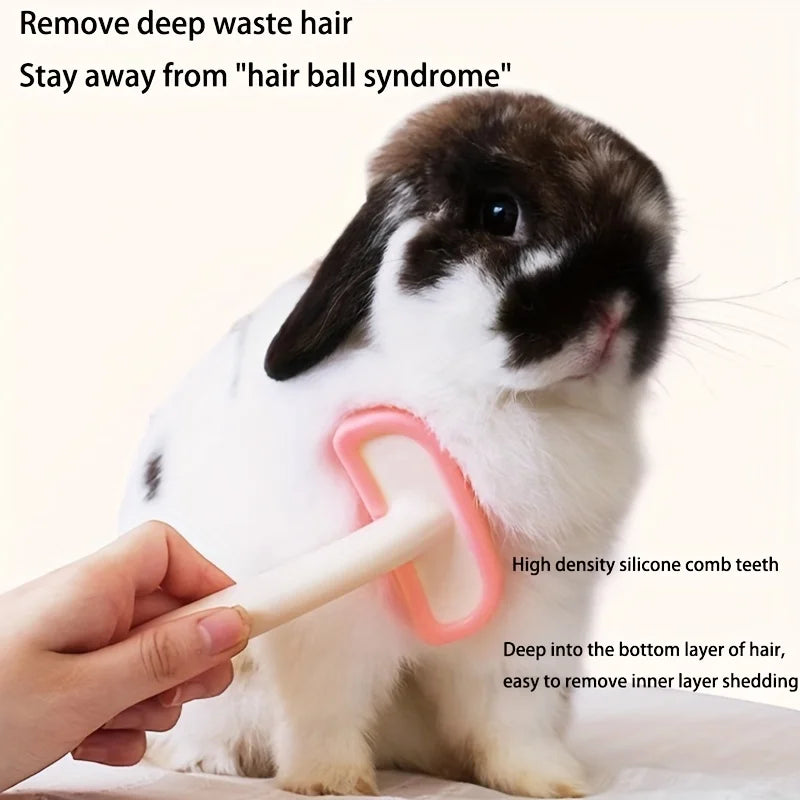 1Pc Detachable Rabbit Massage Hair Removal Comb For Rabbits, Chinchillas and Cats