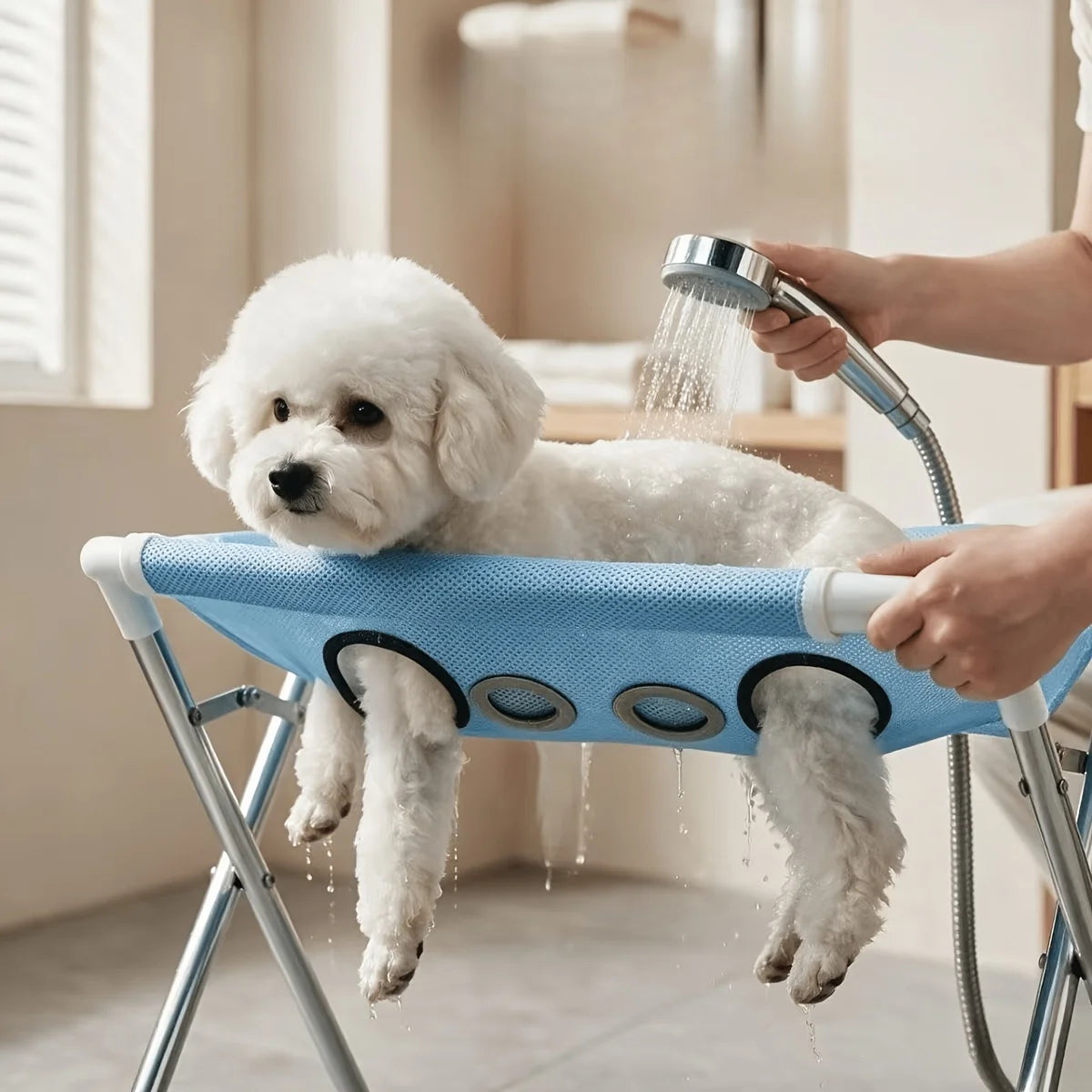 Pet bath bracket, anti-scratch and anti-bite dog bath hammock, pet grooming rack