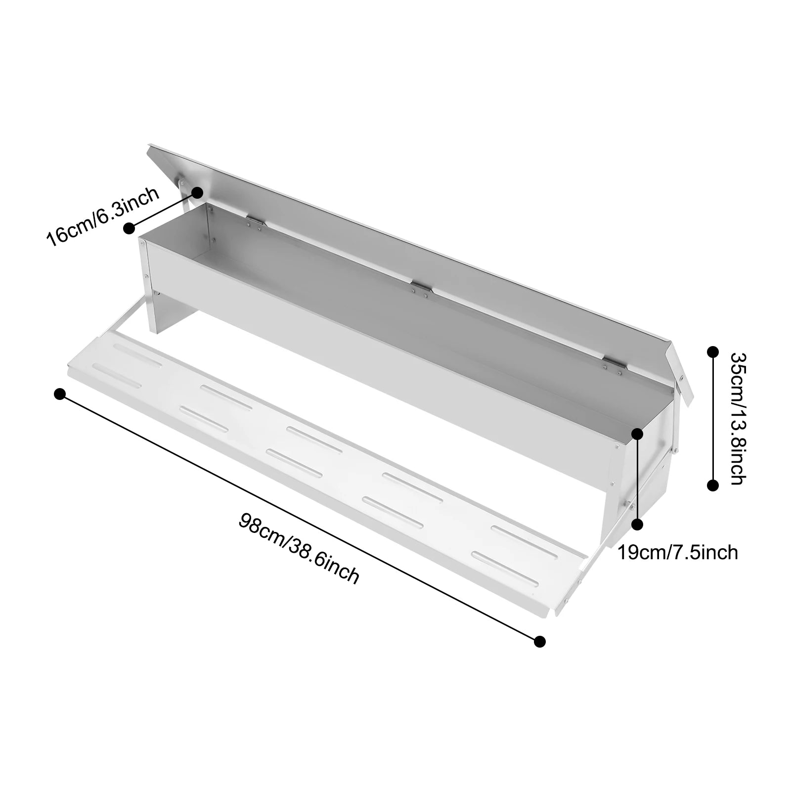 Automatic Chicken Feeder 22 lbs. Galvanized Steel, Anti-Rodent Poultry Feeder with Pedal