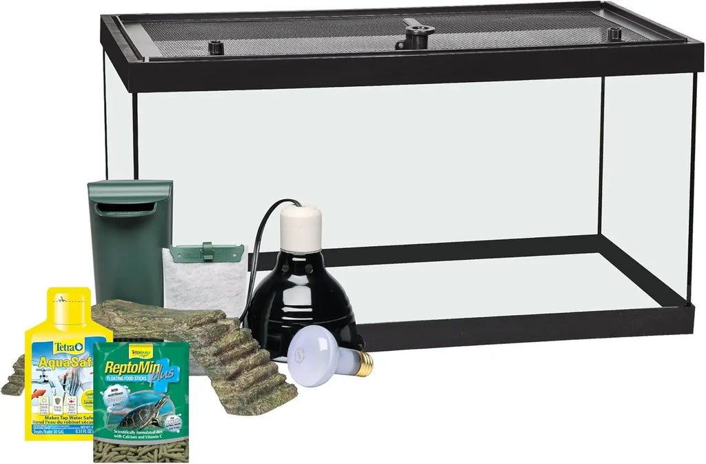 15-Gallon Aquatic Reptile & Amphibian Habitat Kit for Turtles, Frogs, Newts, Salamanders - 24.4x12.5x12.7 inches