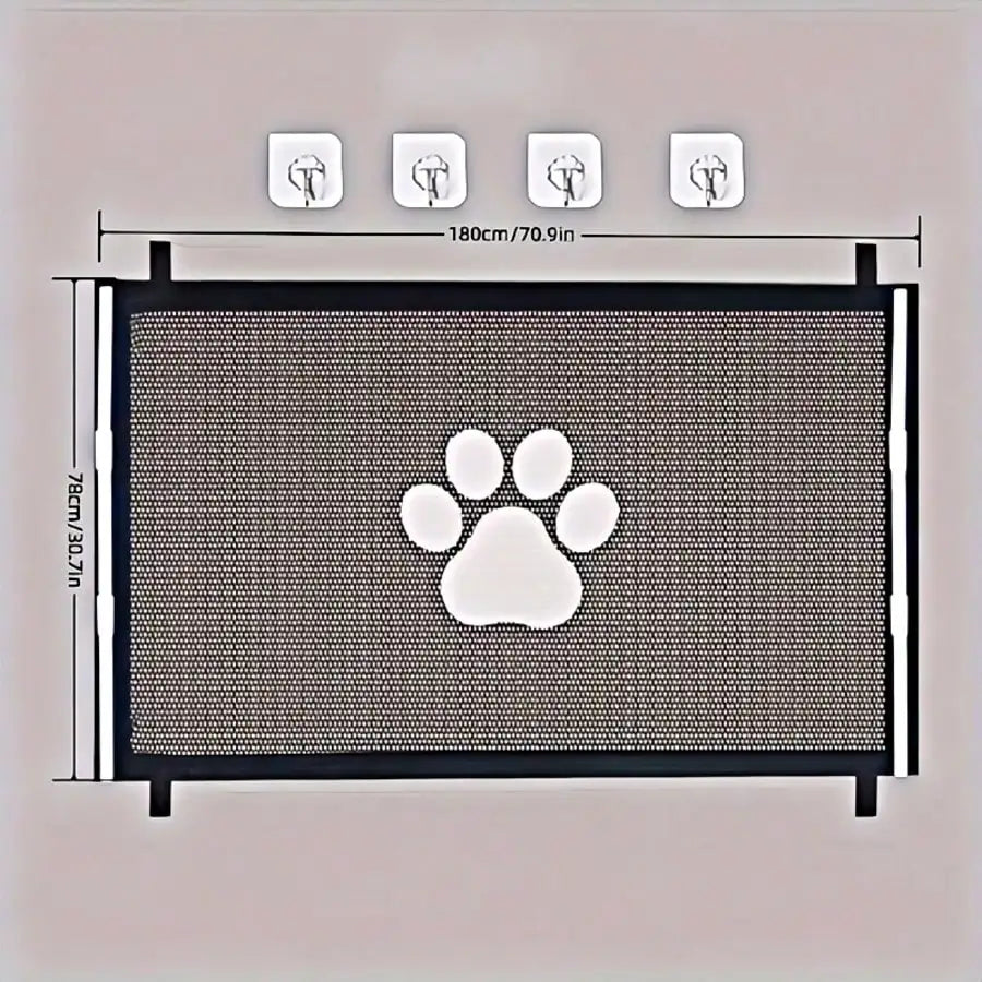 1pc Pet Gate For Doorways, No-Jump Safety Cat & Dog Door, Easy Install, Durable PP Material, Indoor Pet Barrier