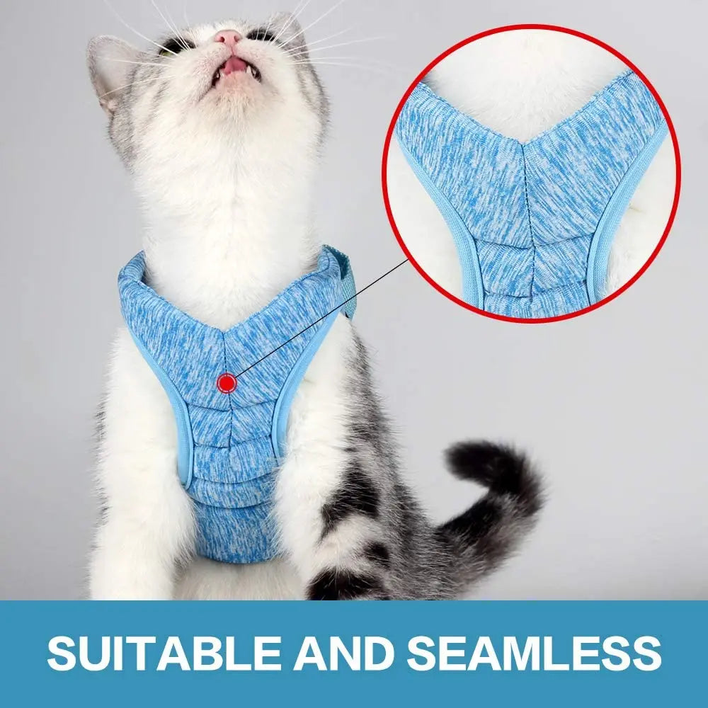 Adjustable Anti-Escape Cat Belt Harness Light Breathable Soft Pet Vest