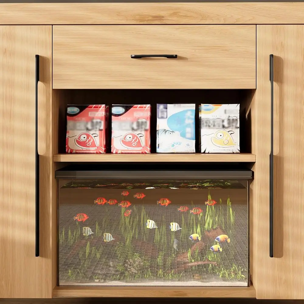 55-75 Gallon Fish Tank Stand with Power Outlets and Storage Drawer