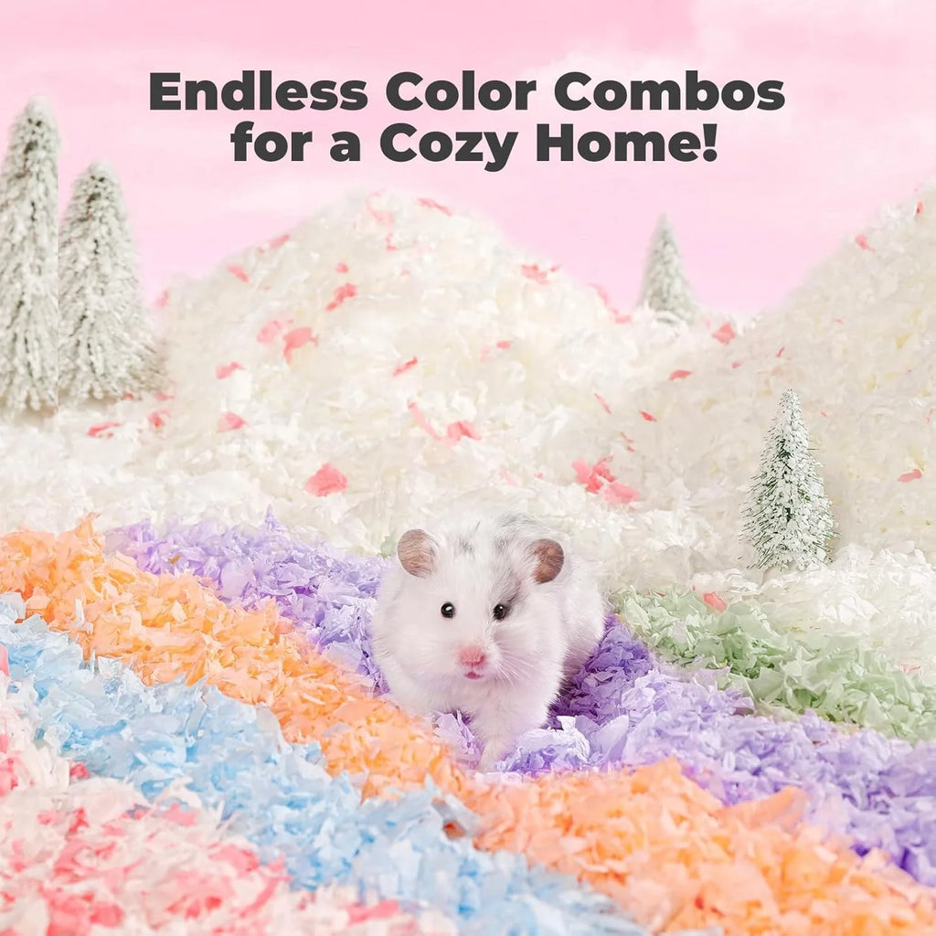 Paper Small Pet Bedding Hamster Rabbits Guinea Pigs Odor Control Dust-Free Moisture Absorbent Natural Shavings Bedding