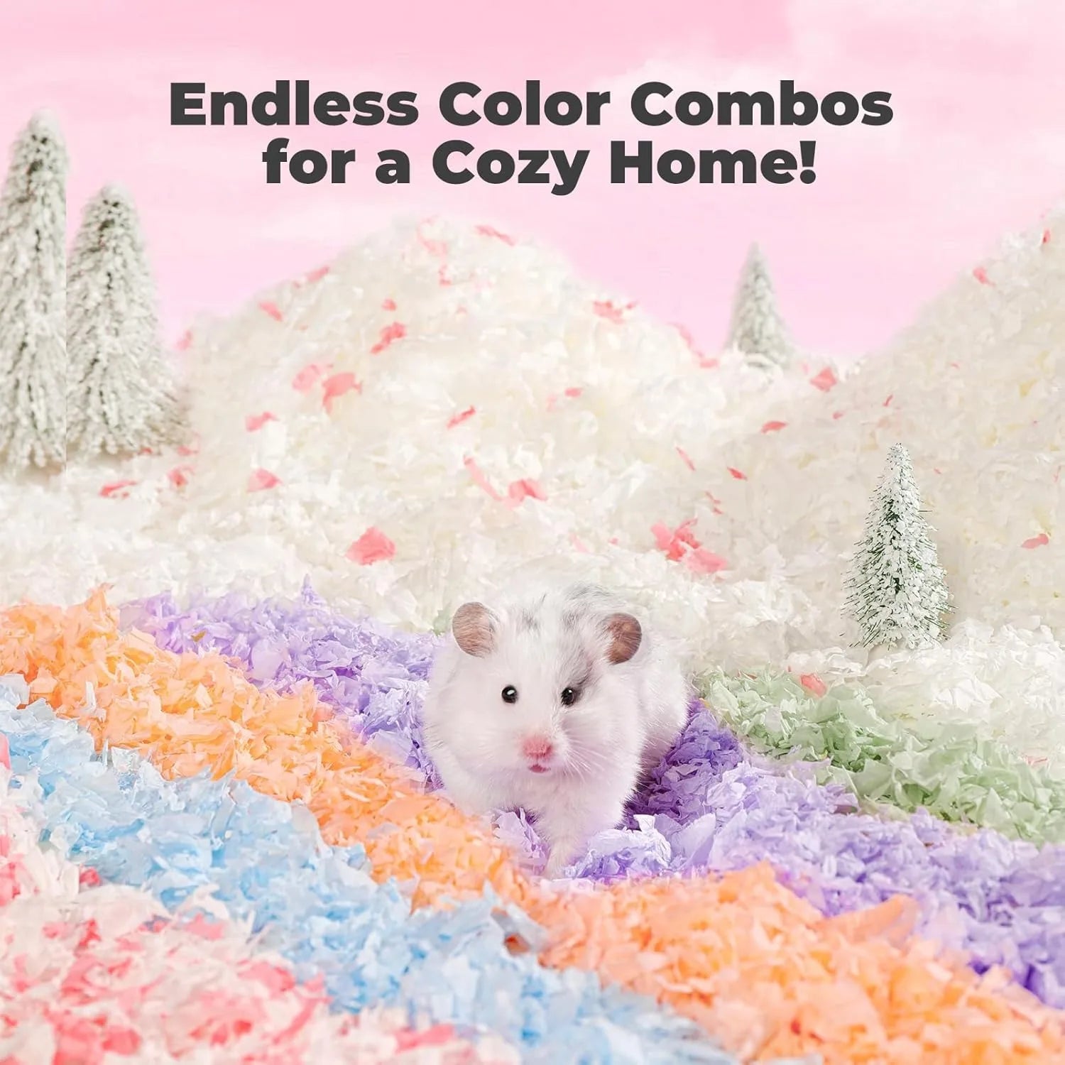Paper Small Pet Bedding Hamster Rabbits Guinea Pigs Odor Control Dust-Free Moisture Absorbent Natural Shavings Bedding