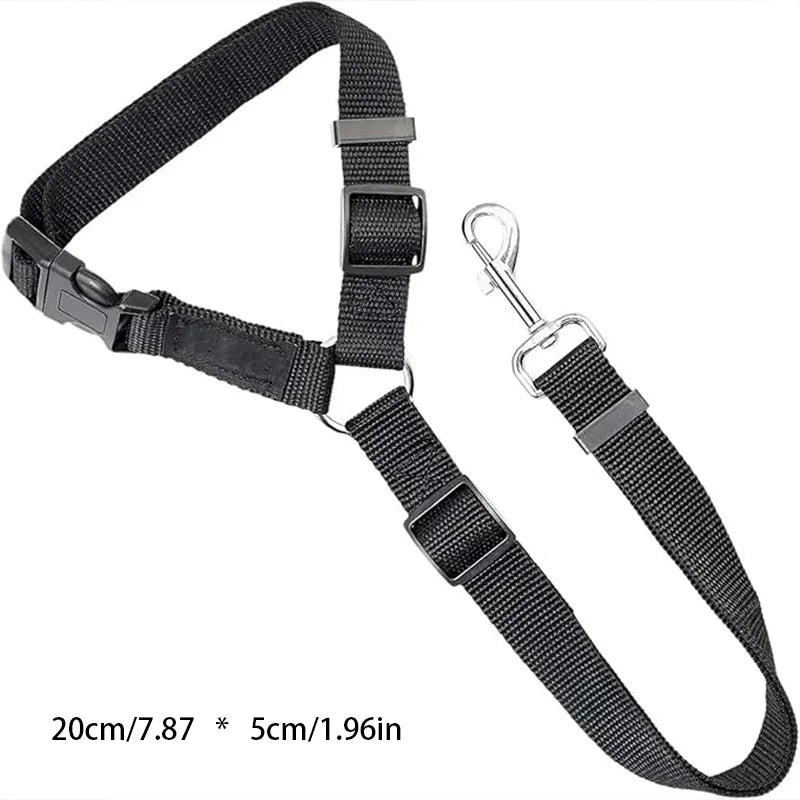 Car Seat Belt for Dog, Safety Pet Harness Lead Secures Your Dog in Car, Prevents Jumping & Distractions
